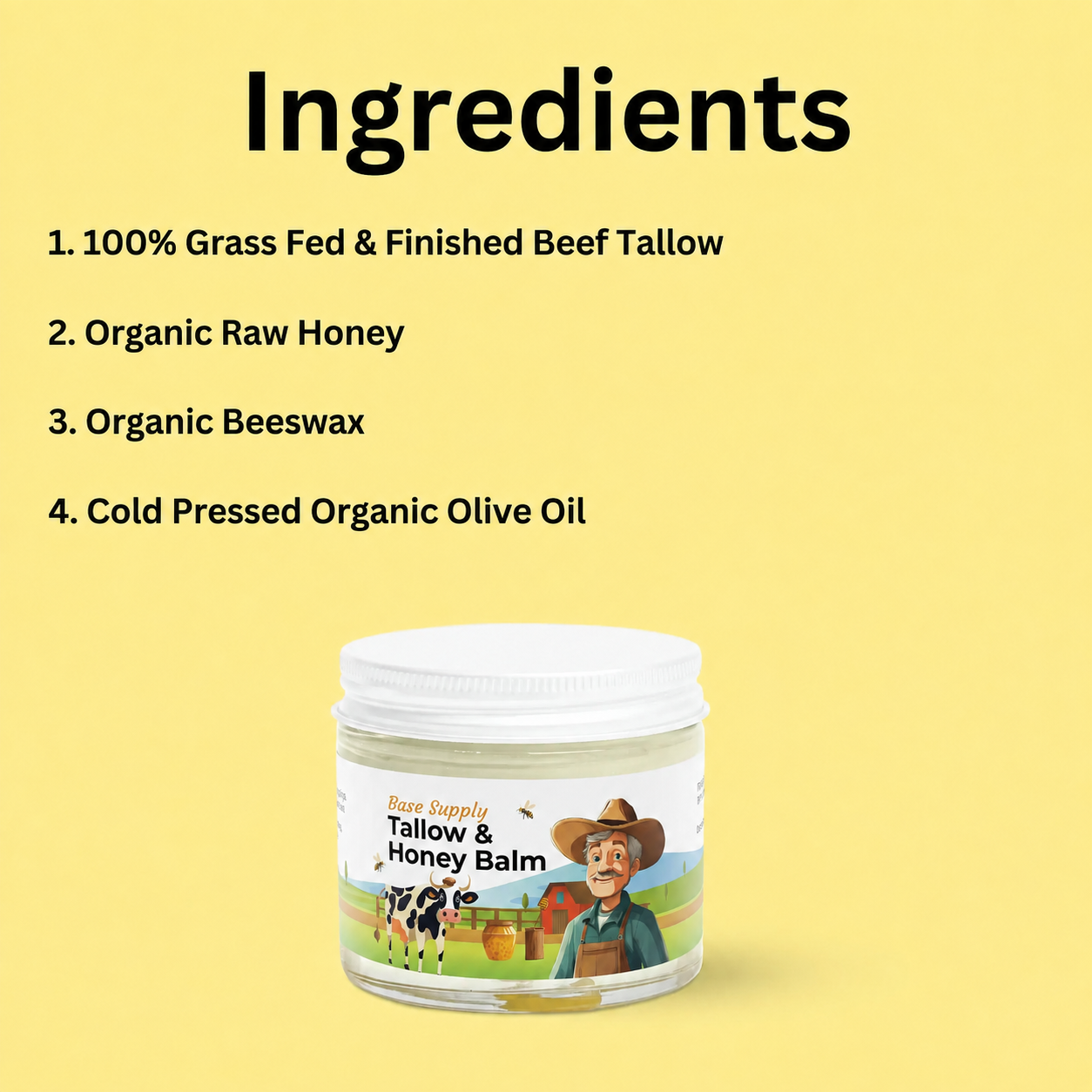 No Essential Oils - Tallow & Honey Balm
