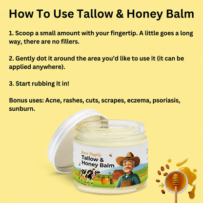 No Essential Oils - Tallow & Honey Balm